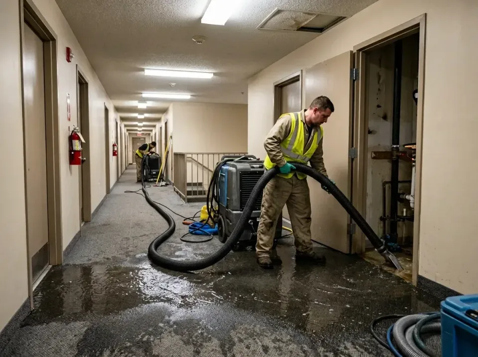 multi-unit-apartment-hallway-f-005 — frequently asked questions, Emergency Burst Pipe Water Extraction & Removal in Harbison…